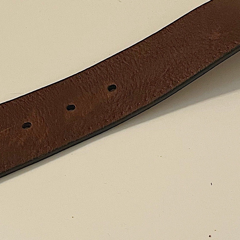 Authentic Gucci Silver Plated Crest & Reindeer Buckle Brown Leather Belt - Picture 4 of 8